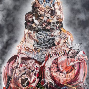 The King is Dead, 400x300 cm, oil on canvas. 2021